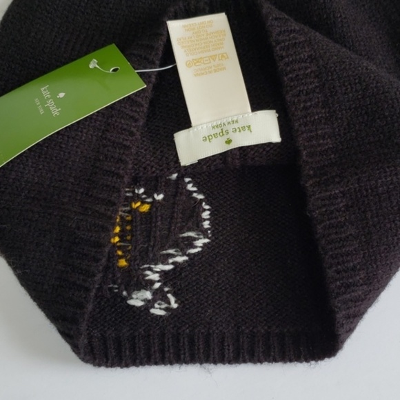 Kate Spade York Taxi Beanie Hat Pom Pom - Picture 2 of 4
